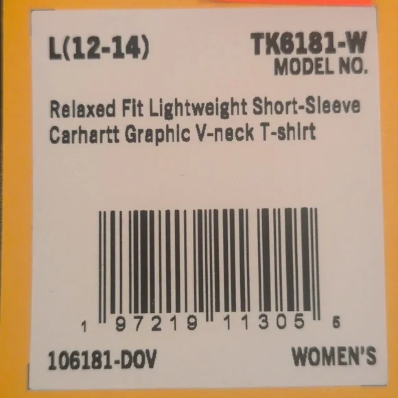 Carhartt Women's Olive V-Neck Tee - Picture 4 of 6